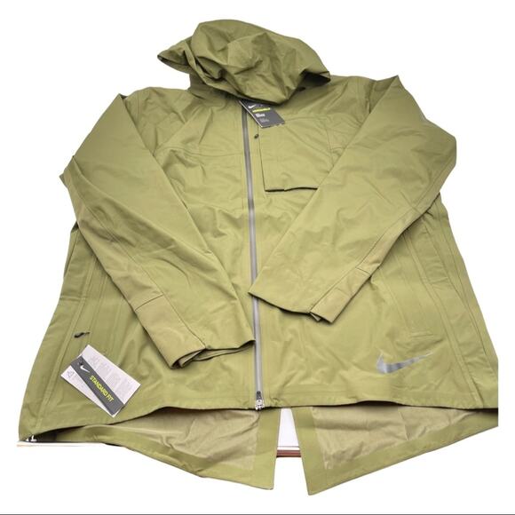 NEW - NIKE MEN'S AEROSHIELD RUNNING JACKET OLIVE GREEN SIZE: XL 928477 395 - Picture 1 of 13